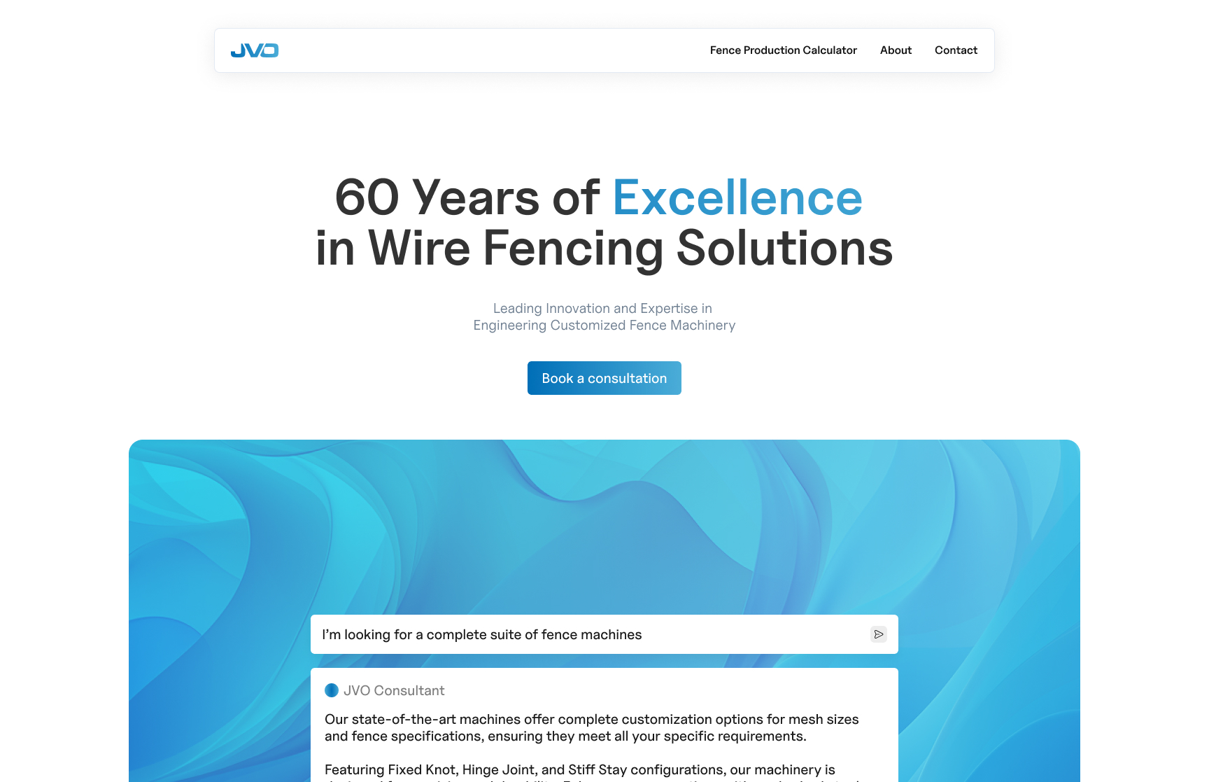 Wire fencing machinery site