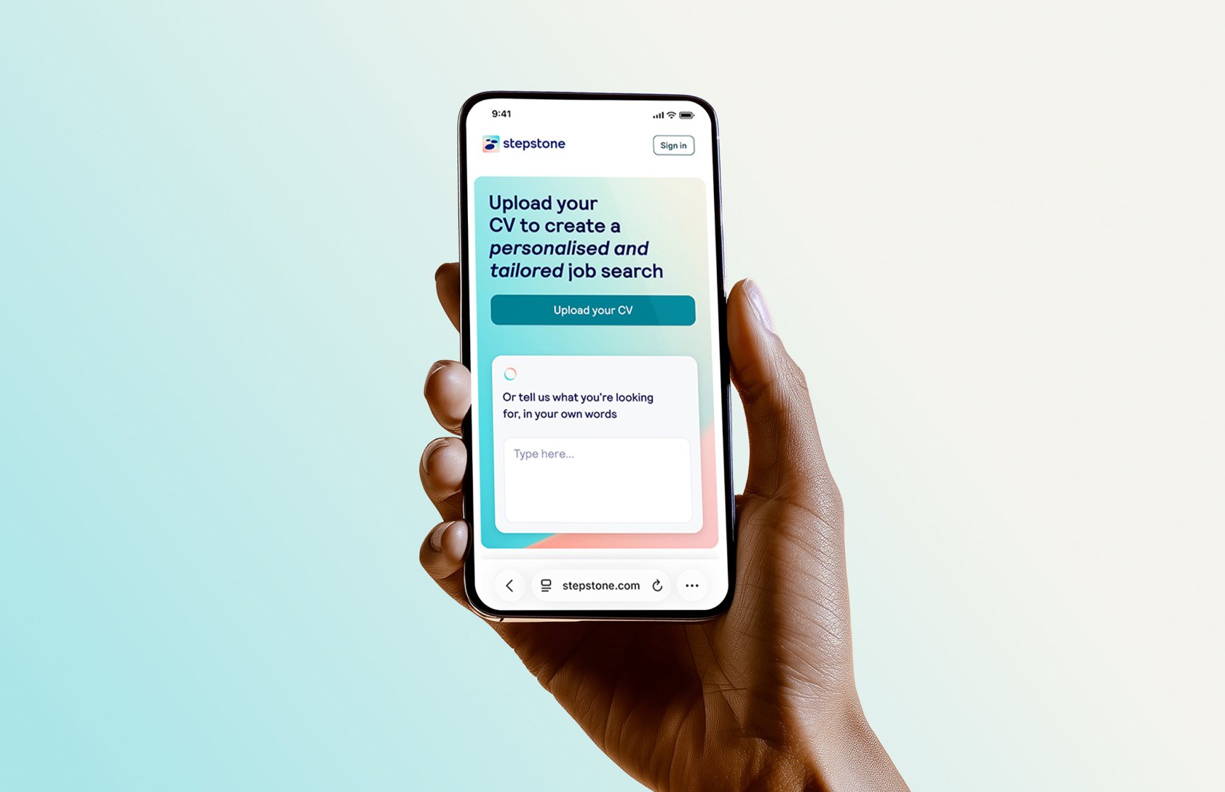 Mobile CV upload flow